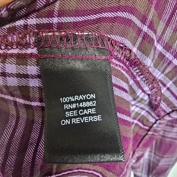 Torrid Womens Plaid Button Shirt Grunge Academia Plus Size 3X Casual Everyday - Picture 7 of 8